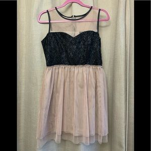 Taupe tulle dress by 213 Michelle Kim